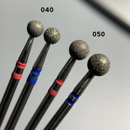 Premium Διαμαντένιο τρυπάνι καρφώματος “Ball” 4.0 mm Μπλε Profmanicure Freza