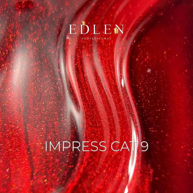 Edlen Cat Eye Impress №9 Red 9ml