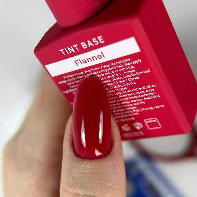Παλτό βάσης Cover Tint Base Χρώμα Flannel "Bright red" 15 ml HEYLOVE
