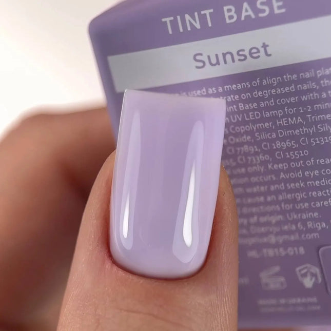 Κάλυψη Tint Base Χρώμα Ηλιοβασίλεμα "Saw-lilac" 15 ml HEYLOVE