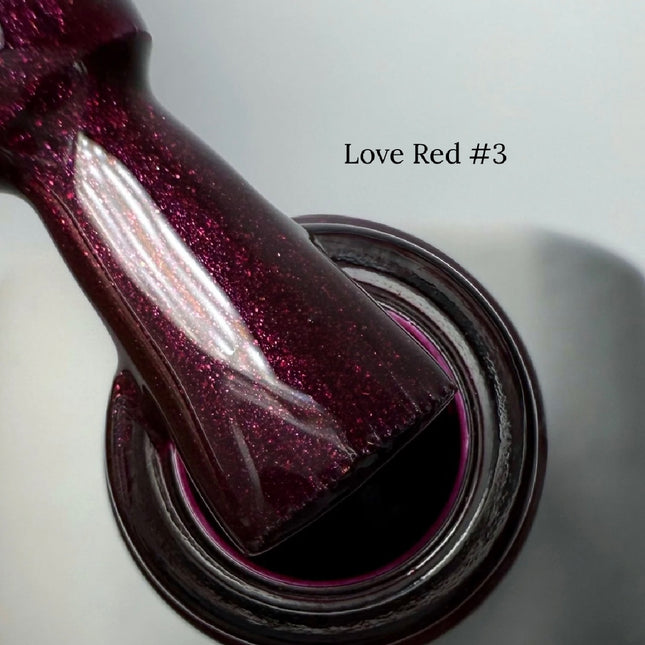 Βερνίκι Gel Saga Love Red 3 Shimmer Burgundy 10 ml