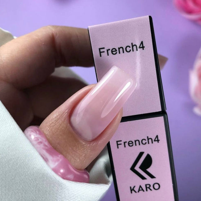Βερνίκι Gel French 4 Διαφανές Ροζ 8ml KARO
