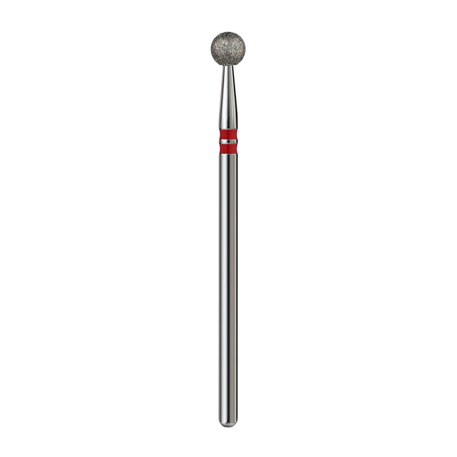 Premium Διαμαντένιο τρυπάνι καρφώματος, «Μπάλα», 4.0 mm, Κόκκινο, Profmanicure Freza