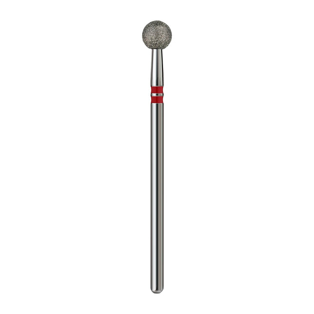 Premium Διαμαντένιο τρυπάνι καρφώματος, «Μπάλα», 5.0 mm, Κόκκινο, Profmanicure Freza