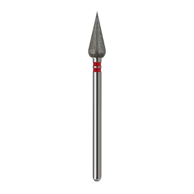 Premium Διαμαντένιο τρυπάνι καρφώματος “DROP” 5.0 mm Κόκκινο Profmanicure Freza