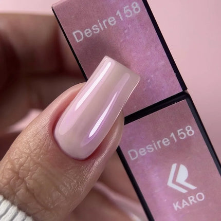 Βερνίκι Gel Desire 158 Pinkish beige with shimmer 8ml KARO