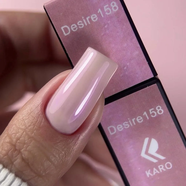 Βερνίκι Gel Desire 158 Pinkish beige with shimmer 8ml KARO