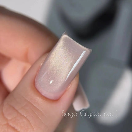 Saga Cat Eye Crystal №1 Θερμή Πλατίνα 10ml