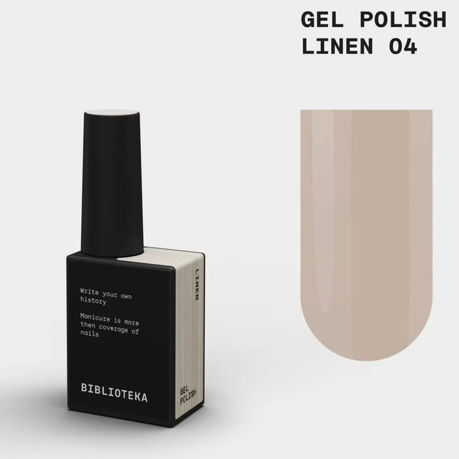 BIBLIOTEKA Βερνίκι Τζελ №004 Linen 10ml - Ζεστό μπεζ χρώμα