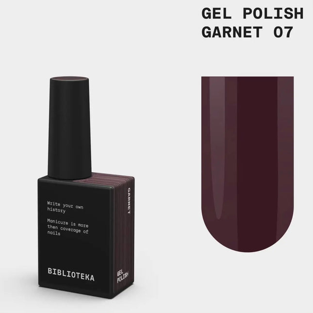 Βερνίκι Gel BIBLIOTEKA №007 Γαρνέτης 10ml - Πλούσιο μπορντό χρώμα