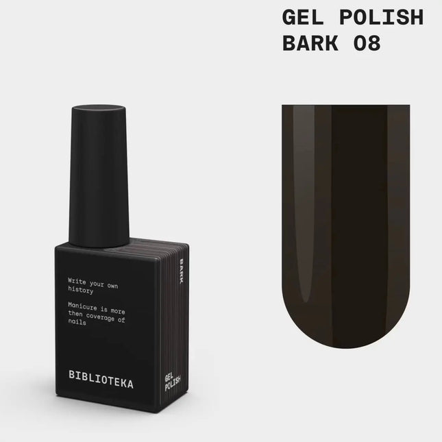 BIBLIOTEKA Βερνίκι Τζελ №008 Bark 10ml - Σκούρο καφέ χρώμα