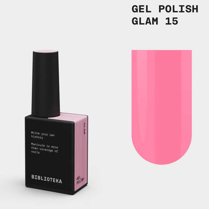 BIBLIOTEKA Βερνίκι Τζελ №015 Glam 10ml - Ροζ χρώμα