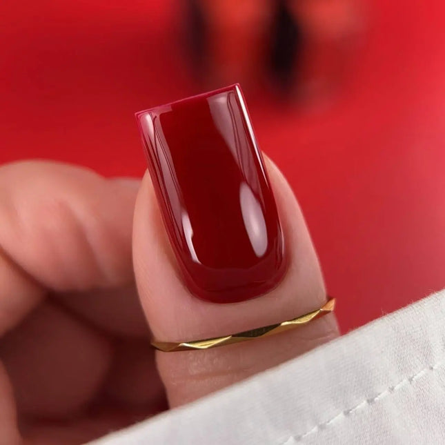 BIBLIOTEKA Βερνίκι Gel №044 Crimson 10ml - Βαθύ κόκκινο χρώμα