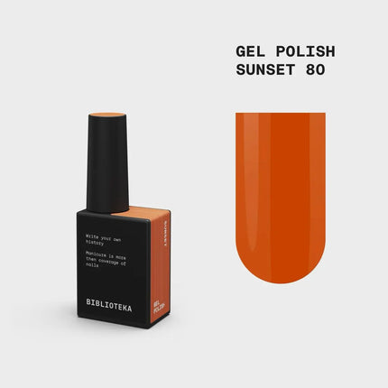 BIBLIOTEKA Βερνίκι τζελ №080 Sunset 10ml - Πορτοκαλί κολοκύθας