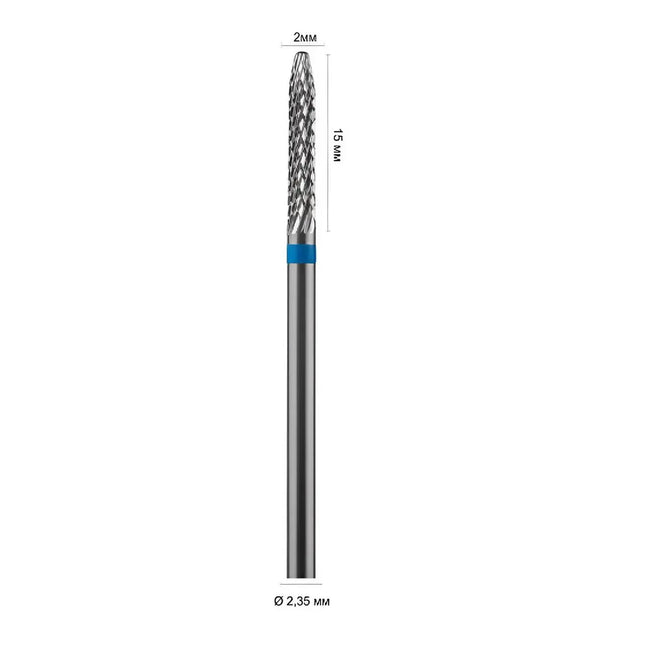 Carbide Nail Drill Bit "Cone” 2mm Blue 31123M