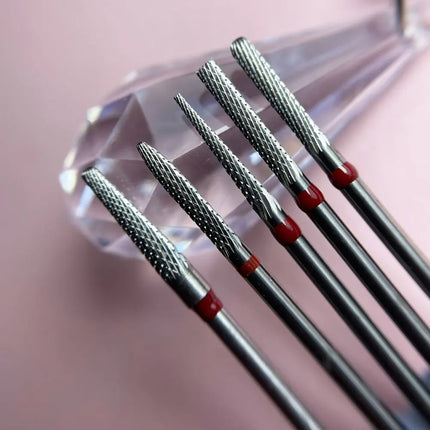Φρέζα νυχιών από καρβίδιο «Κύλινδρος» 2.3mm Κόκκινη 21023