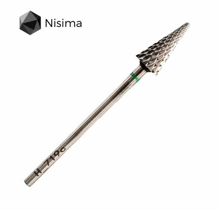 Κεφαλή τροχού νυχιών από καρβίδιο «Κώνος» 6mm Πράσινη H719cK Nisima