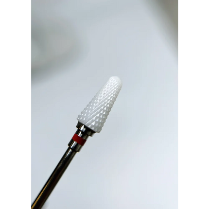 Ceramic nail drill bit “Umbrella” 6*14 mm Red - Ceramic nail drill bits