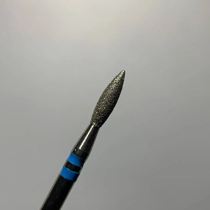 Diamond nail drill bit “Flame” 2.3 mm Blue Premium