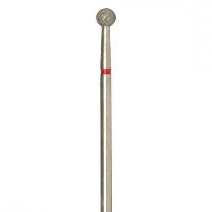 Diamond nail drill bit “Ball” 4.0 mm Red - Diamond nail drill bits