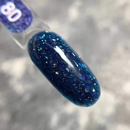 Edlen Cover Base Flash №80 Sapphire with foil 9ml