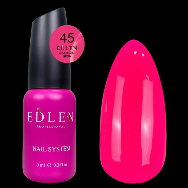 Edlen Παλτό βάσης Neon №45 Ζεστό Ροζ 9ml