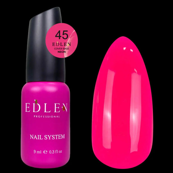 Edlen Cover Base Neon №45 Hot Pink 9ml