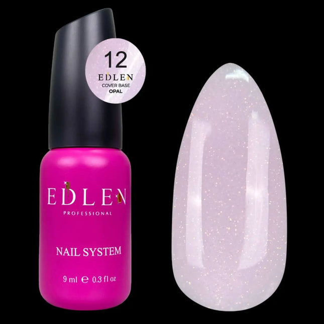 Παλτό βάσης Edlen Cover Opal №12 Ανοιχτό Ροζ με λάμψη Opal 9ml
