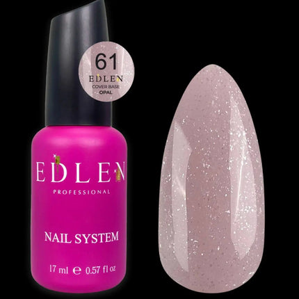 Edlen Παλτό βάσης Opal №61 Powder Pink με ασημένια λάμψη 17ml