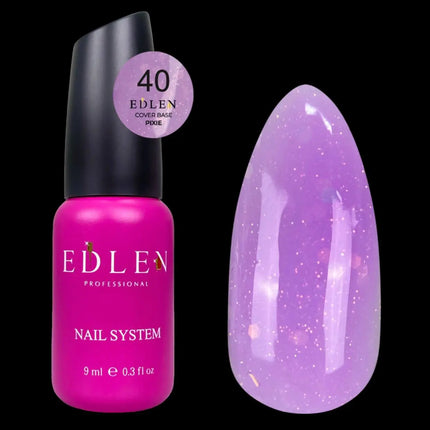 Παλτό βάσης Edlen Cover Pixie №40 Ορχιδέα με γκλίτερ 9ml