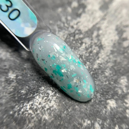 Edlen Cover Base Potal №30 Γάλα με φύλλο ασημιού aqua 9ml