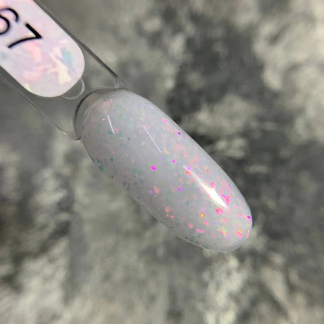 Edlen Παλτό βάσης Shimmer №67 Milky με μωβ ροζ φύλλο 9ml