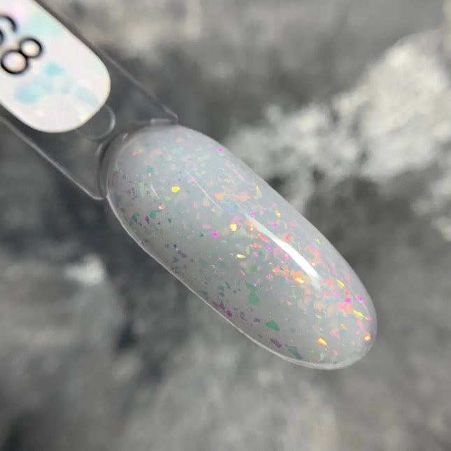 Edlen Παλτό βάσης Shimmer №68 Γάλα με χρυσό ροζ φύλλο 9ml