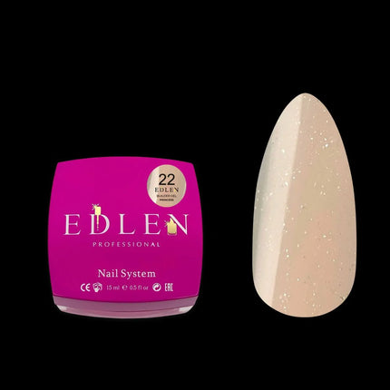 Edlen Builder Gel №22 «Πριγκίπισσα» Κρεμ Μπεζ με γκλίτερ 15ml