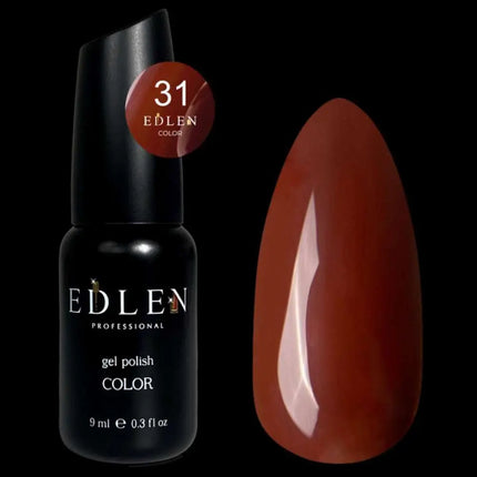 Βερνίκι τζελ νυχιών Edlen, χρώμα №31 καφέ, 9ml
