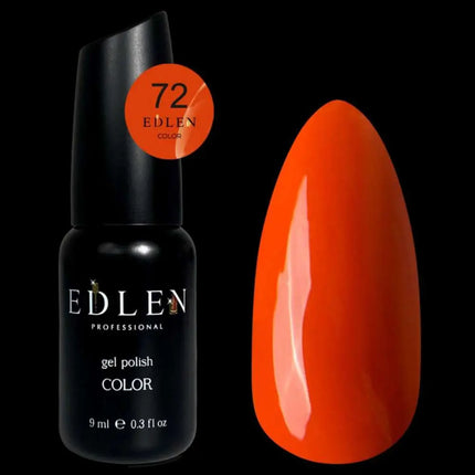 Τζελ βερνίκι νυχιών Edlen, χρώμα №72 Pumpkin Orange, 9ml