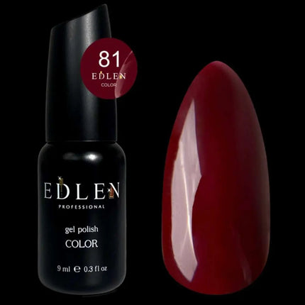 Βερνίκι τζελ χρώματος Edlen №81 Ruby 9ml