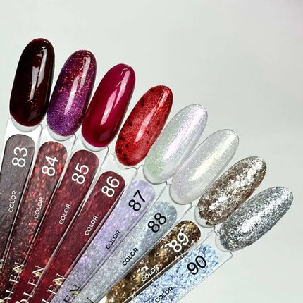 Edlen Gel Polish Color №83 Rich Red with Shimmer 9ml