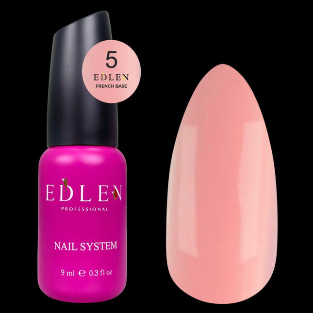 Edlen French Παλτό βάσης Flash №5 Απαλό Ροζ 9ml