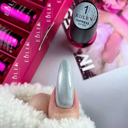 Edlen Cat Eye Impress №1 Ασημί 9ml