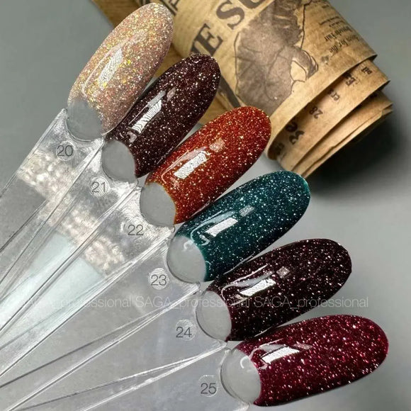Saga Fiery Gel Polish №24 Σκούρο μπορντό 10ml
