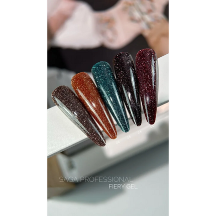 Gel polish Fiery №22 9 ml Saga Professional - Gel Nail Polish