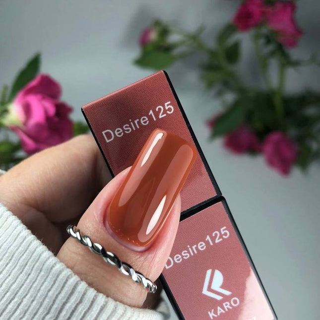 Gel Polish Desire №125 καφέ δέρμα 8ml KARO