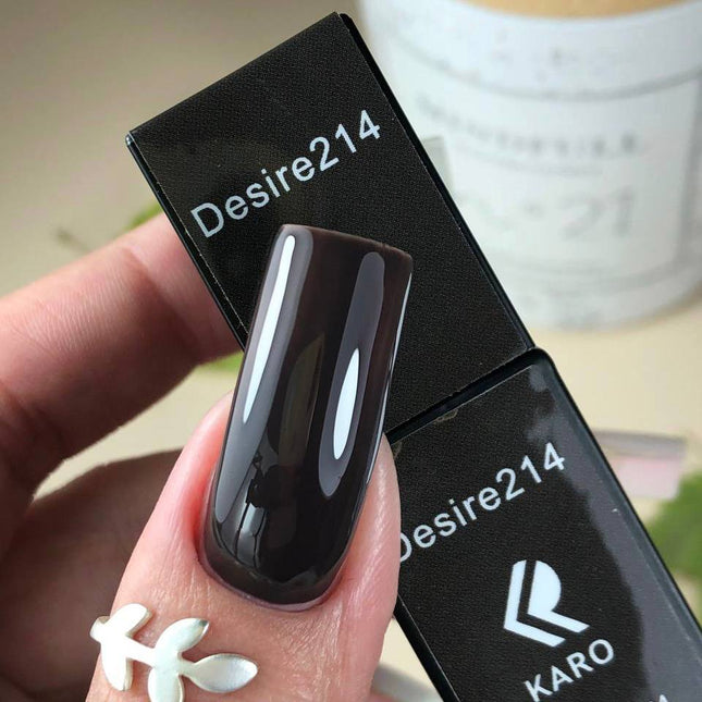 Βερνίκι Gel Desire №214 νυχτερινό καφέ 8ml KARO