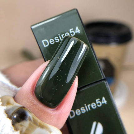 Gel Polish Desire №54 πράσινο μπουκάλι με γκλίτερ 8ml KARO