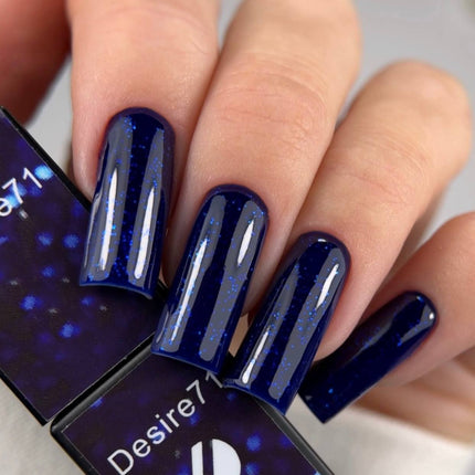 Gel Polish Desire №71 βαθύ μπλε με γκλίτερ 8ml KARO