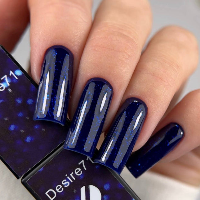 Gel Polish Desire №71 βαθύ μπλε με γκλίτερ 8ml KARO