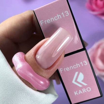 Gel Polish French 13 διαφανές ανοιχτό ροζ 8ml KARO
