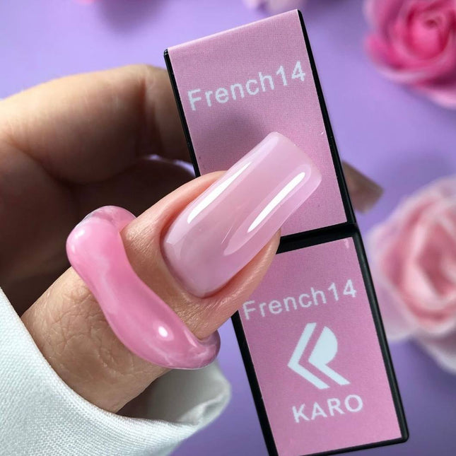 Gel Polish French 14 διαφανές ροζ 8ml KARO