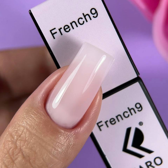 Βερνίκι Gel French 9 Διαφανές ροζ-milky 8ml KARO